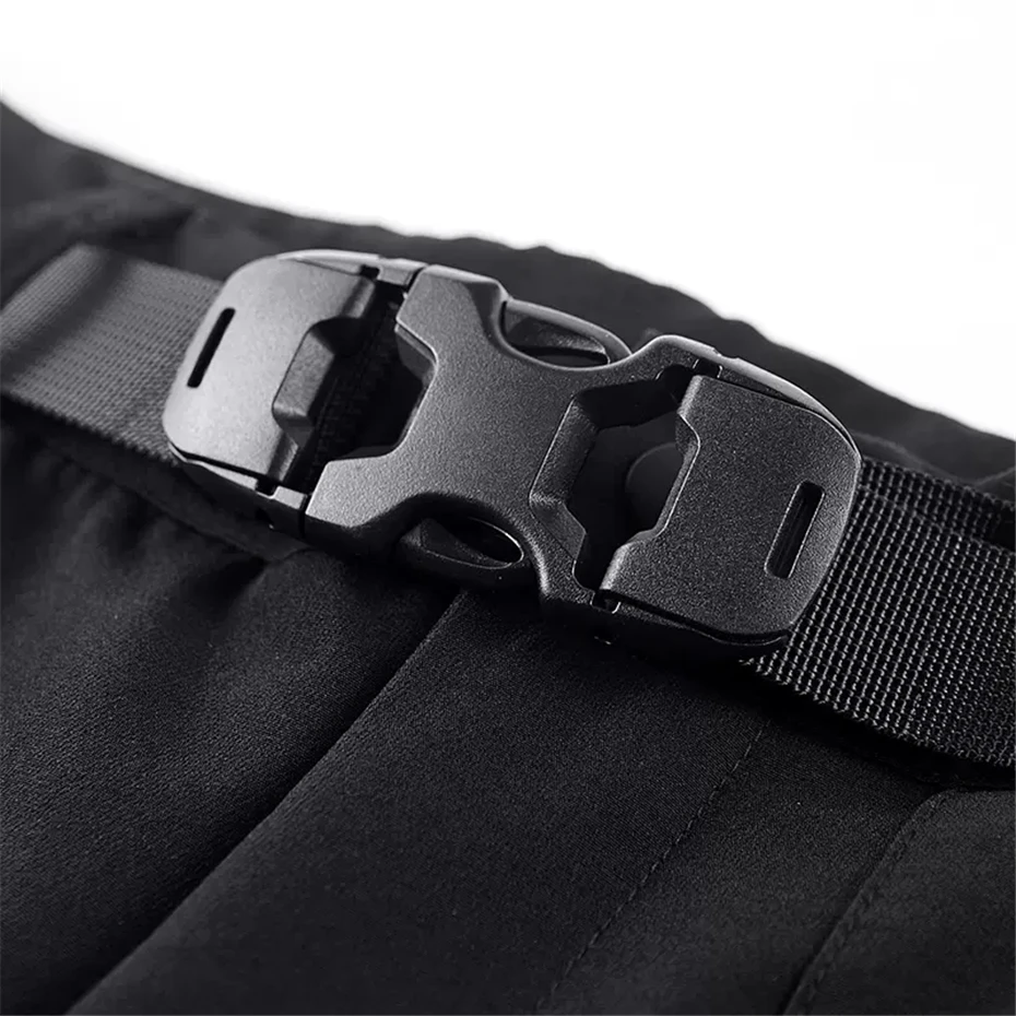 Black Summer Shorts Men Techwear Cargo Shorts Streetwear Tactical Function Short Pants Harajuku Bottoms