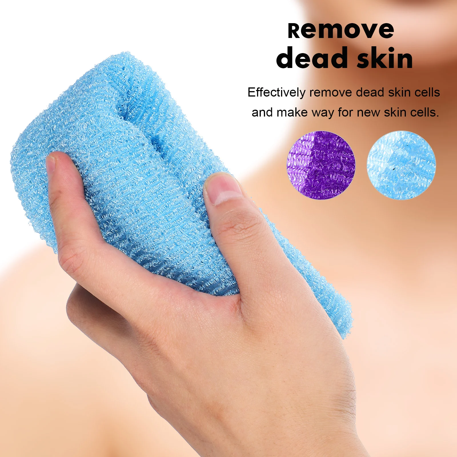 

4 Pcs Bath Towel Beauty Sponges Dead Skin Removal Wash Cloth Take Body Scrubber Shower Women Nylon Exfoliating Cloths Miss