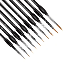 

10pcs Detail Paint Brush Set Durable Miniature Painting Brushes for Miniature Figure Acrylic Oil Watercolor Face Body Painting