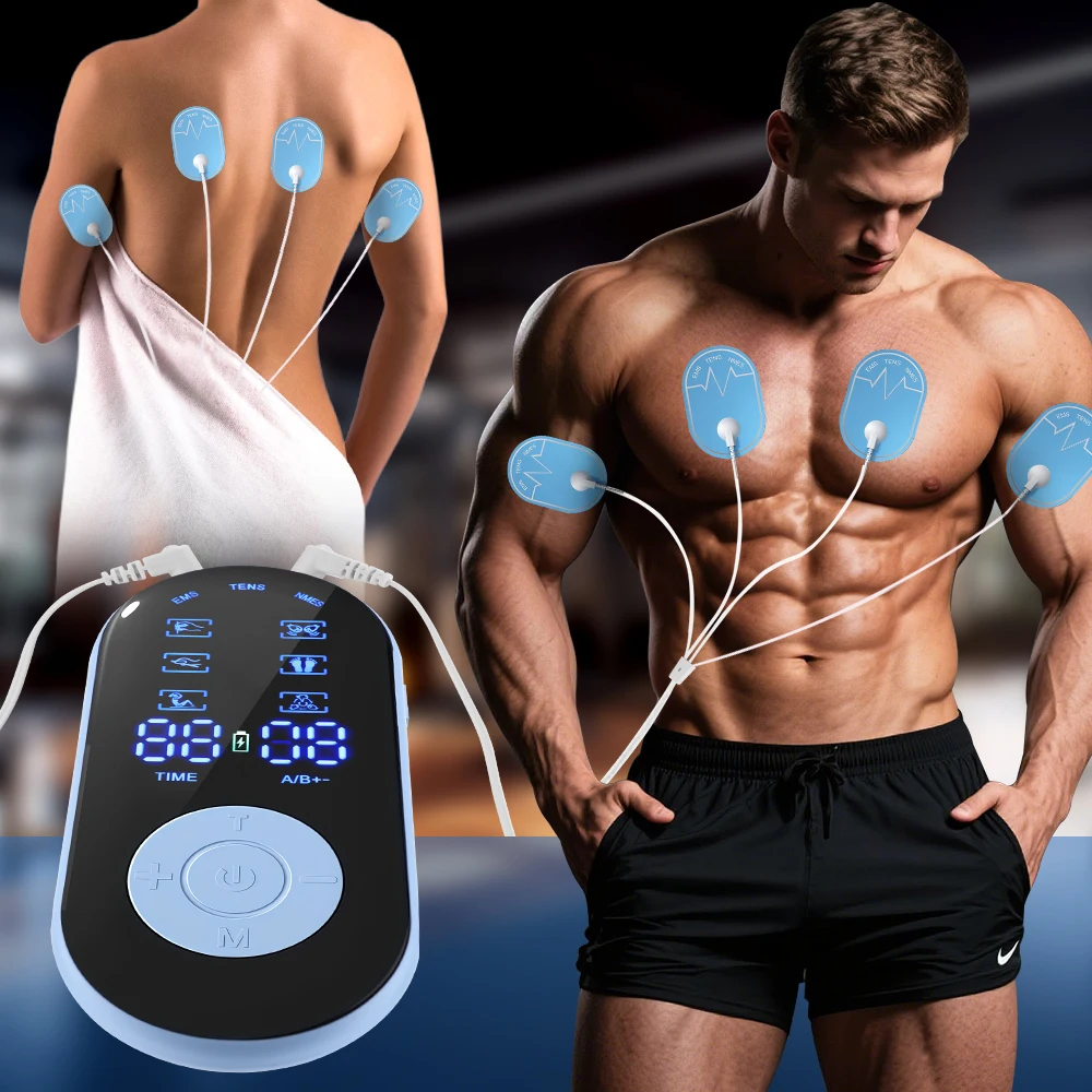 TENS Electric Pulse Massager EMS Muscle Stimulator Acupuncture Meridian Digital Physiotherapy Machine Body Slimming Massager