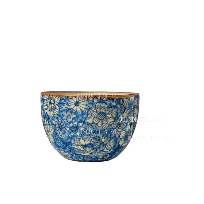 1pcs 50ml Ceramic Blue and White Master Cup Kung Fu Single Tea Cup Household Chinese Style Opening Tea Can Nourish Tea Sets