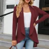 Women'S Open Front Cardigan Lightweight Long Knit Sweater Plus Size Women'S 2023 Autumn And Winter Long Old Money Style Women 1
