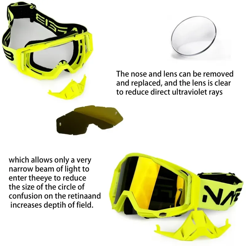Motorcycle Goggles Off Road Riding Dust Sand Proof Harley Retro Style Skiing Hiking Outdoor Sports Equipment