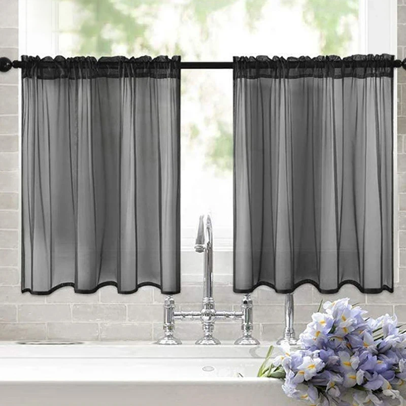 Short Curtains Living Room Bedroom Kitchen Hotel Office Room Window Valance Drapes window curtains decor curtains