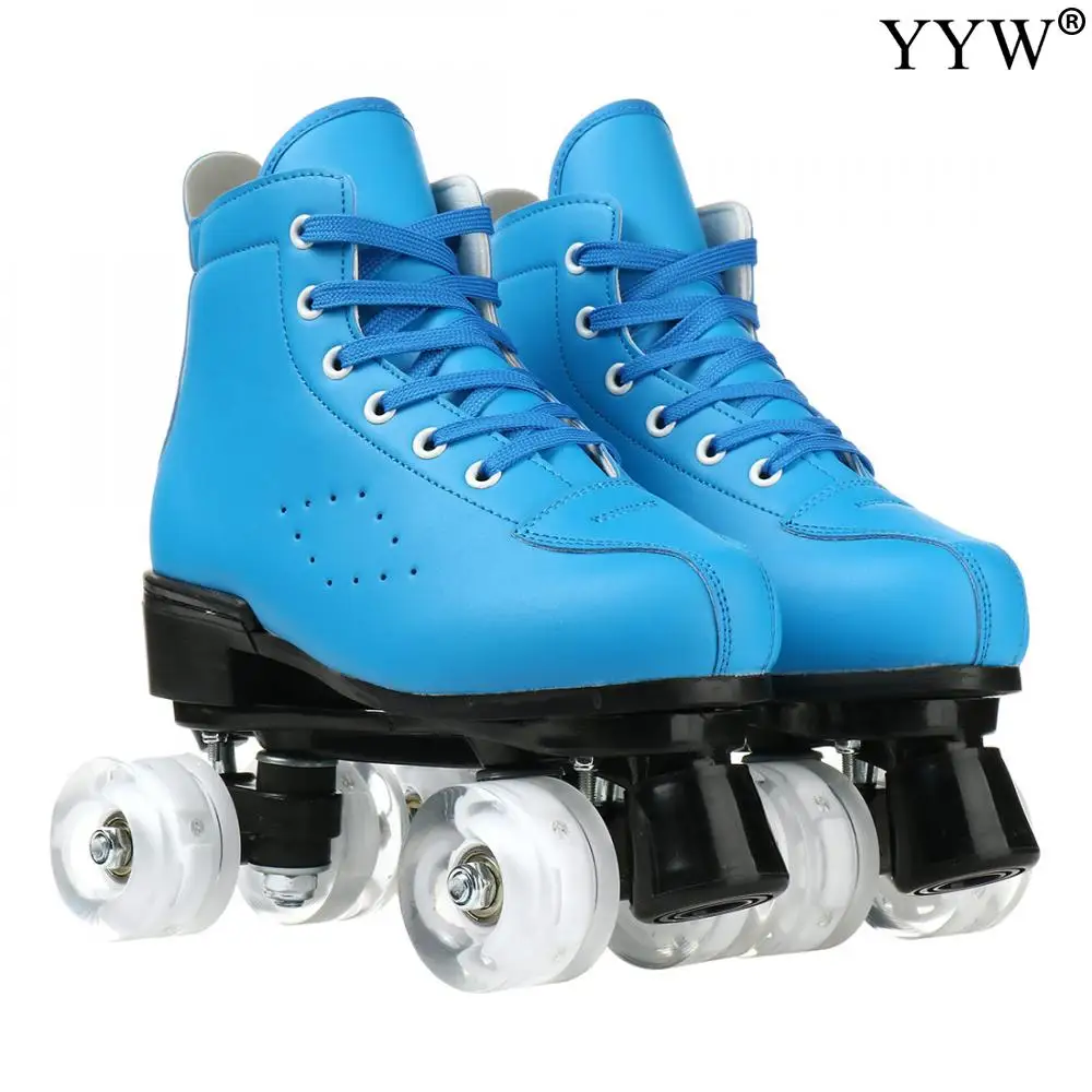 Roller Skates Shoes 4 Wheels Double Row Teenager Beginner Adult Men Women Outdoor Sport