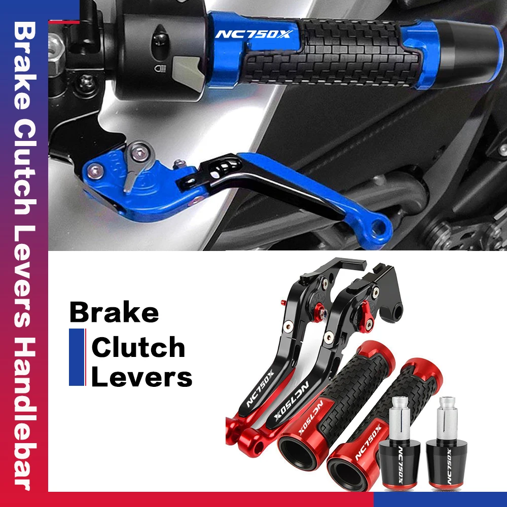 

New Motorcycle Extendable Aluminum Brake Clutch Lever Handlebar Handle Grips Ends For Honda NC 750X NC750X 2016 2017 2018 2019