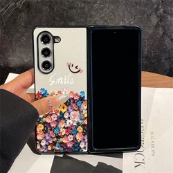 Luxury Korean Cute Half Screen Colorful Flower Phone Case - Premium Back Cover for Samsung Z Fold 7 (A)
