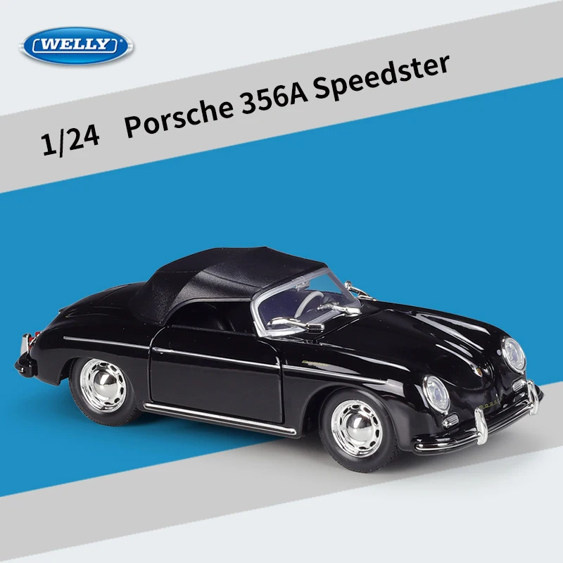 WELLY 1:24 Porsche 356A Speedster Alloy Car Model Diecasts & Toy