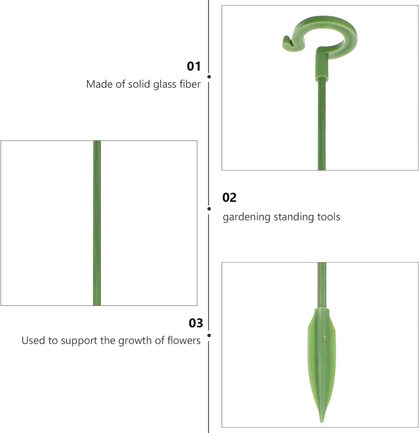 Plant Support Stick 5/10PCS Reusable Fixed Stick for Plants Stand Support Flower Vine Climbing Bracket Gardening Accsesories