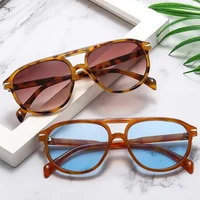 SO & EI rétro Double ponts pilote hommes Rivets lunettes de soleil marque de mode concepteur femmes luxe lunettes de soleil bleu Orange nuances UV400 3