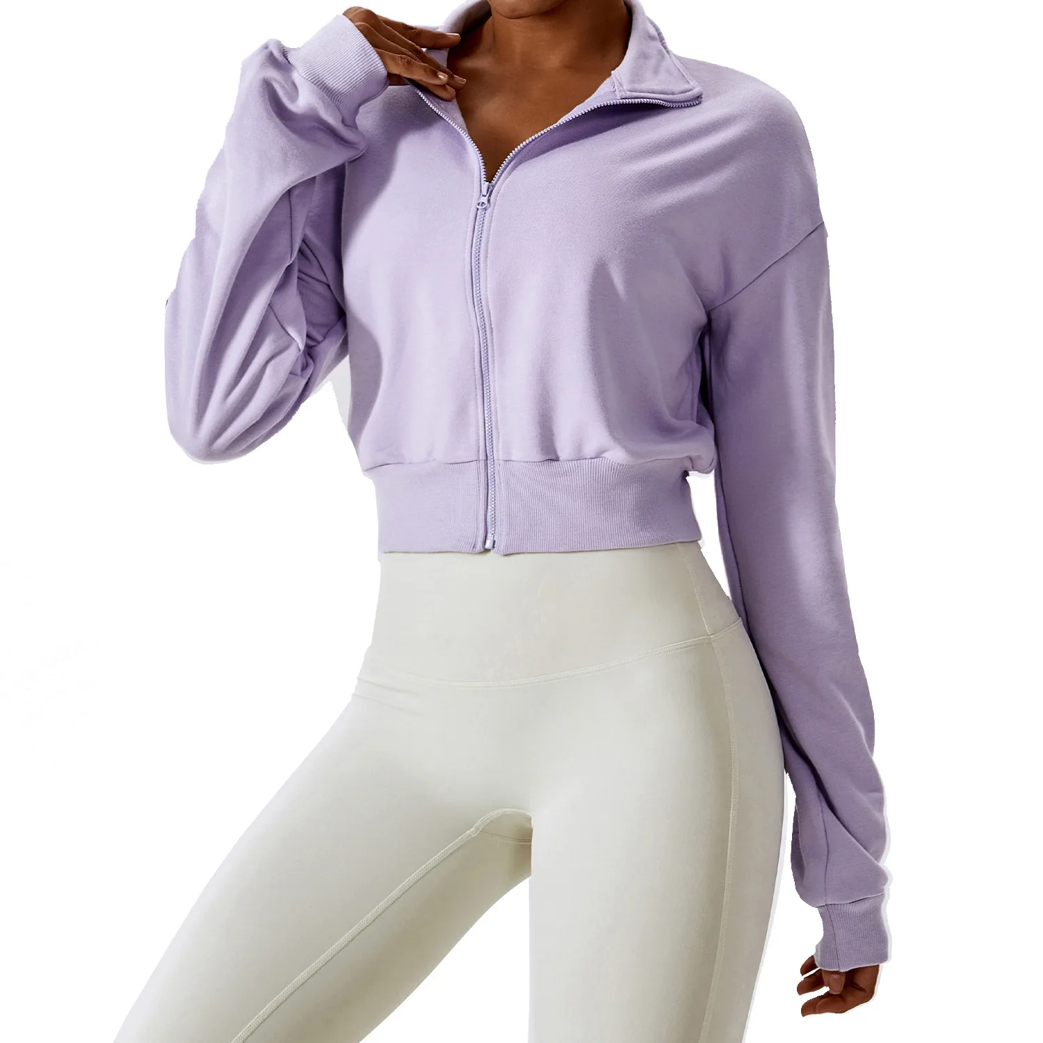 

European And American Loose Zippered Long Sleeved Sports Hoodie Outdoor Warmth, Fitness Versatile Casual Hoodie 8248