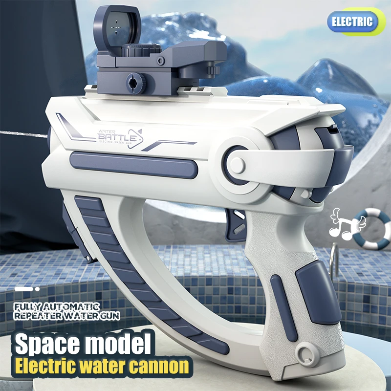 2024 New Electric Water Gun Toys For Children Small Cartoon Space Electric Blue Pink Water Gun Automatic Spraying Water Kid Toys 3
