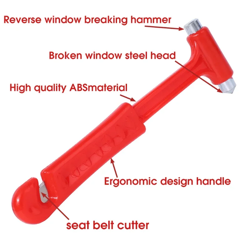 Car Safety Hammer Window Breaker Safety Hammer Seatbelt Cutter Tool Car Buses Trucks Window Breaking Hammer Emergency Escape Safety Hammer Glass Breaker Seat Belt Cutter Tools