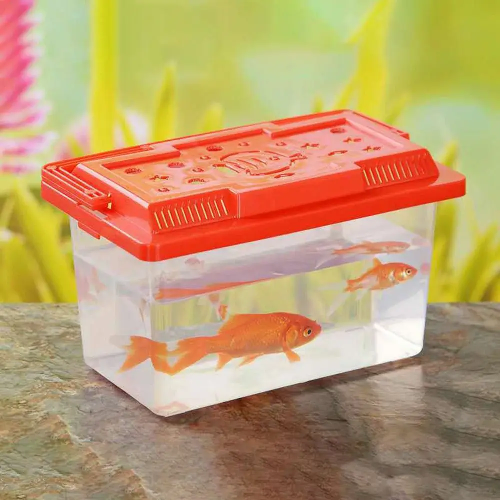 Portable Transparen Feeding Aquarium Pet Products Goldfish Tank Turtle Tank Hamster Box fish aquarium turtle tank
