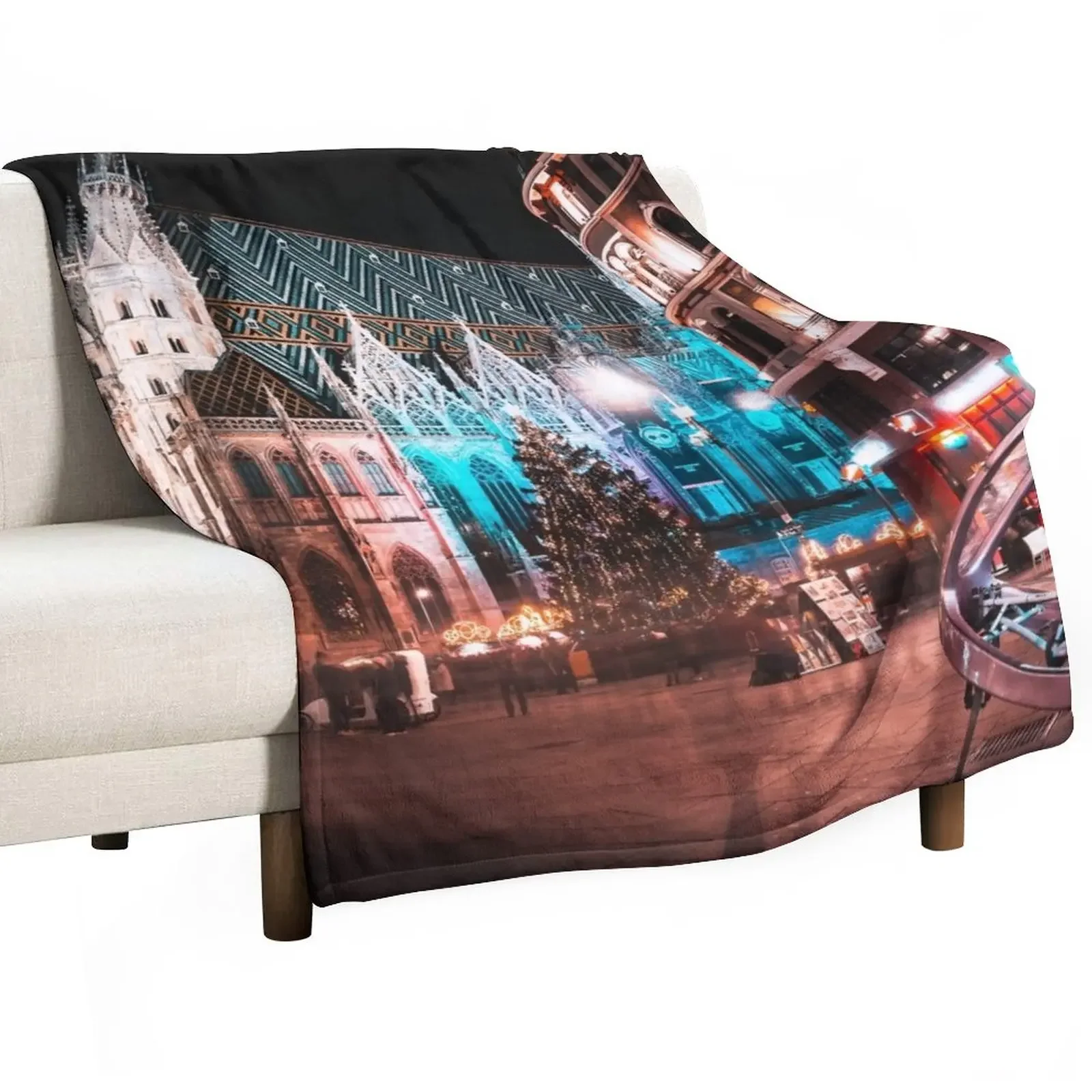 

Colorful church Throw Blanket Thermals For Travel Tourist Polar Blankets