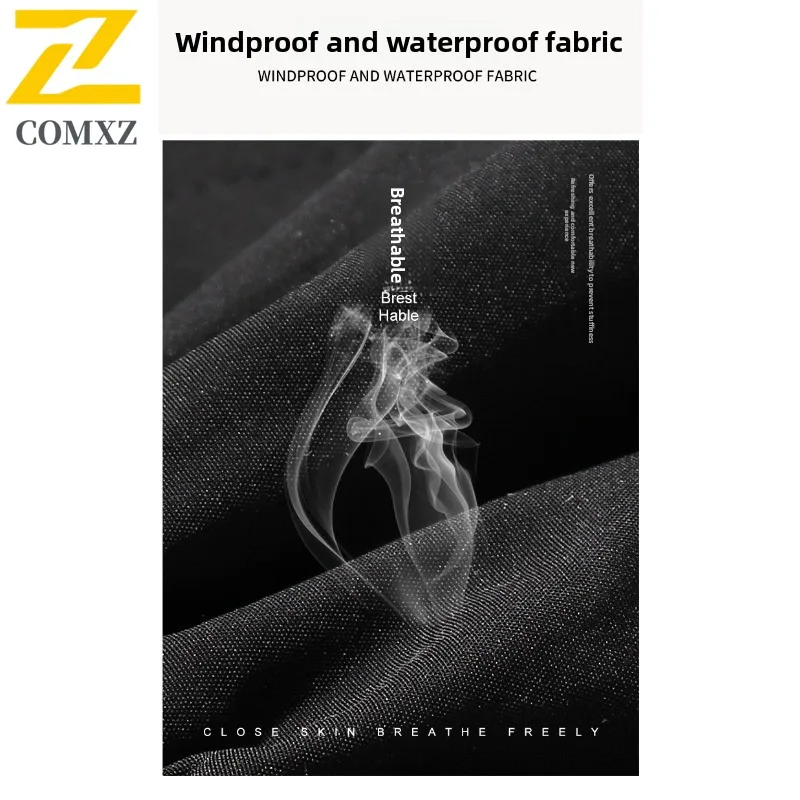 COMXZ Couple Color Block Double Sided Wear Loose Fit Waterproof Hooded Windbreaker 2025 Spring Autumn Casual outdoor Jacket Coat