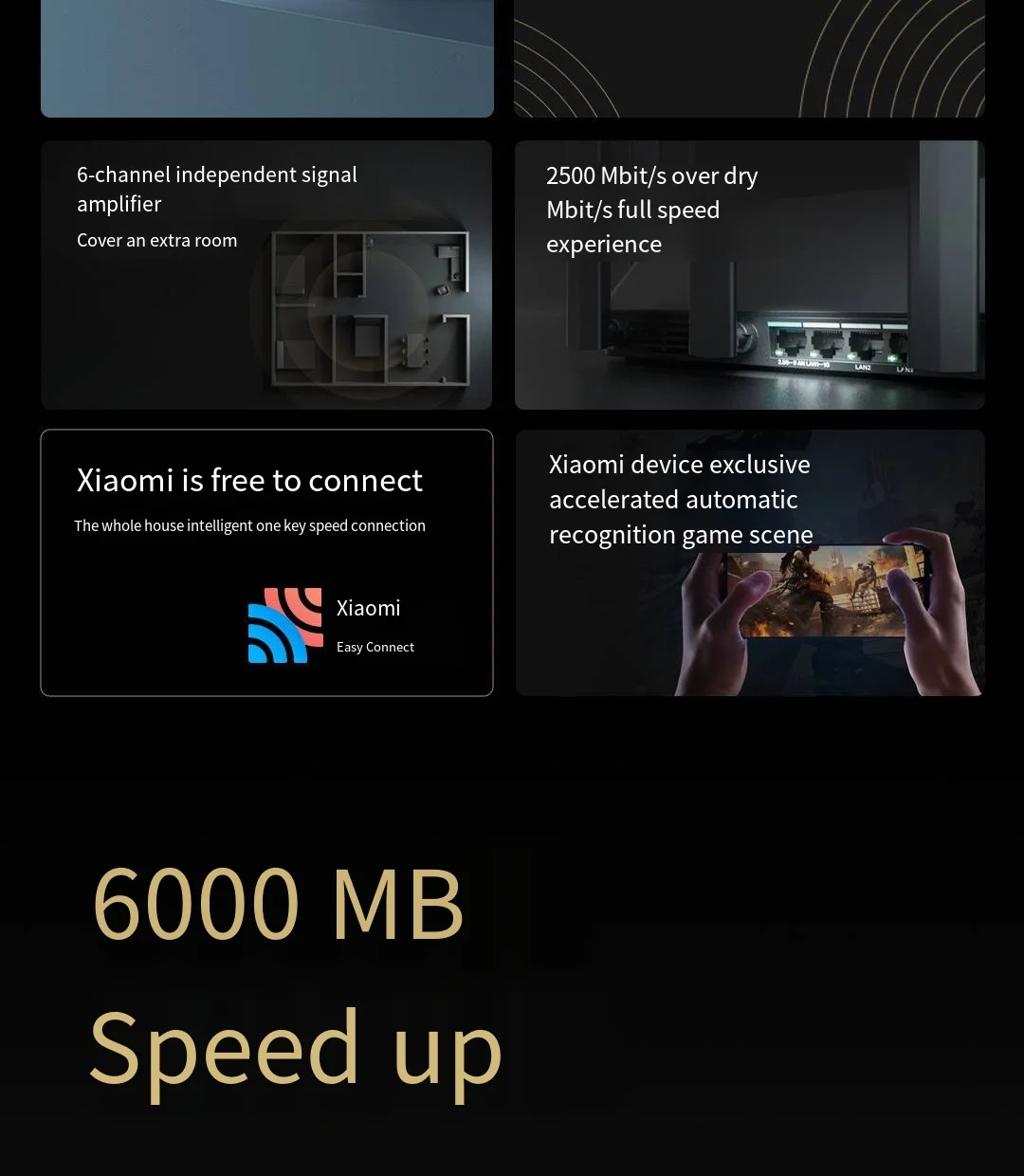 Xiaomi Router AloT Wifi6 AX6000 160MHZ 4K QAM 512MB Gigabit Vpn Office Home UseMesh Repeater External Signal wifi signal booster wifi range extender wifi repeater wireless router wifi router