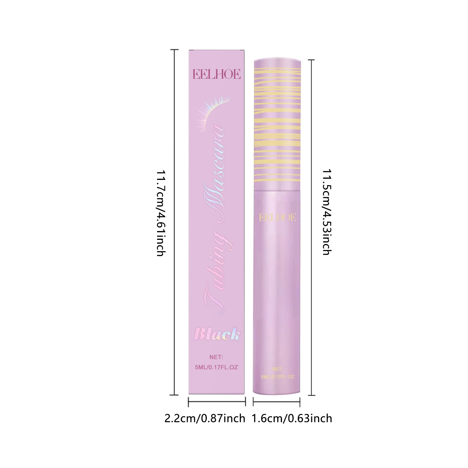 Black Mascara Smudge Proof Long Lasting Lash Volumizing Makeup_voghion.com