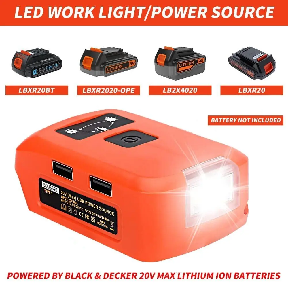 Black & Decker LBXR20BT 20V MAX SMARTECH Lithium-Ion Bluetooth Battery 