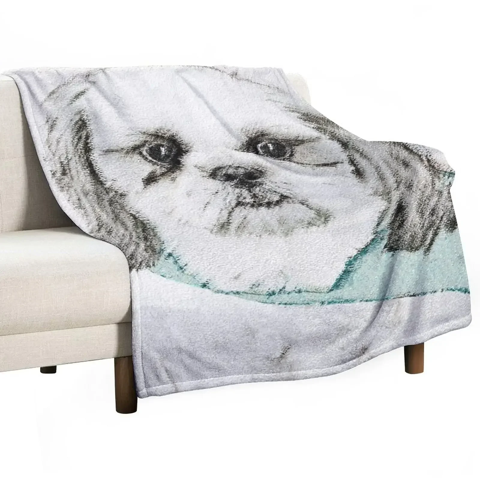 

Shih Tzu Throw Blanket Decorative Beds warm for winter Blankets