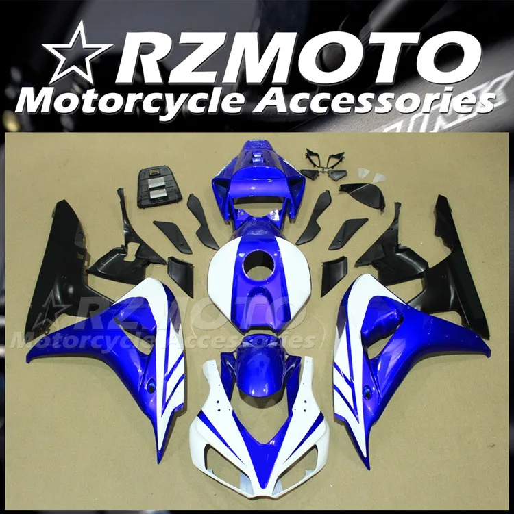 

Литьевая пресс-форма, новый комплект обтекателей из АБС-пластика для мотоцикла HONDA CBR1000RR 2006 2007 06 07, комплект обтекателей синего и белого цвета