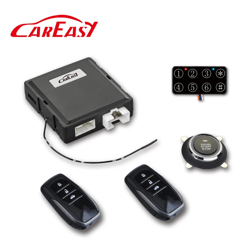 

PKE Keyless Entry Push Button Start System Remote Starter Smart PKE Car with Password Keypad for Locking/Unlocking