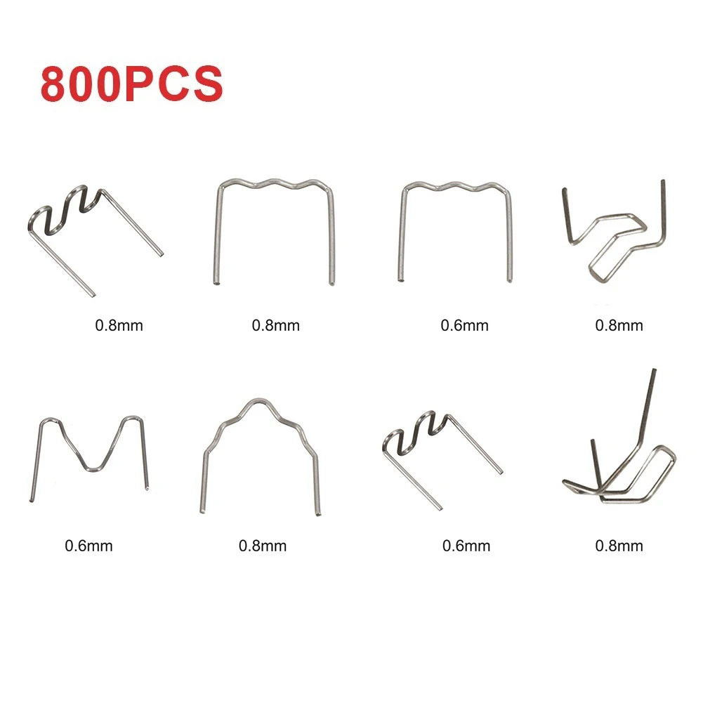 

800PCS Automotive Plastic Repair Welding Nail Standard Pre Cut Wave Staples Bumper Bodywork Repairs Machine Welding Hot Stapler