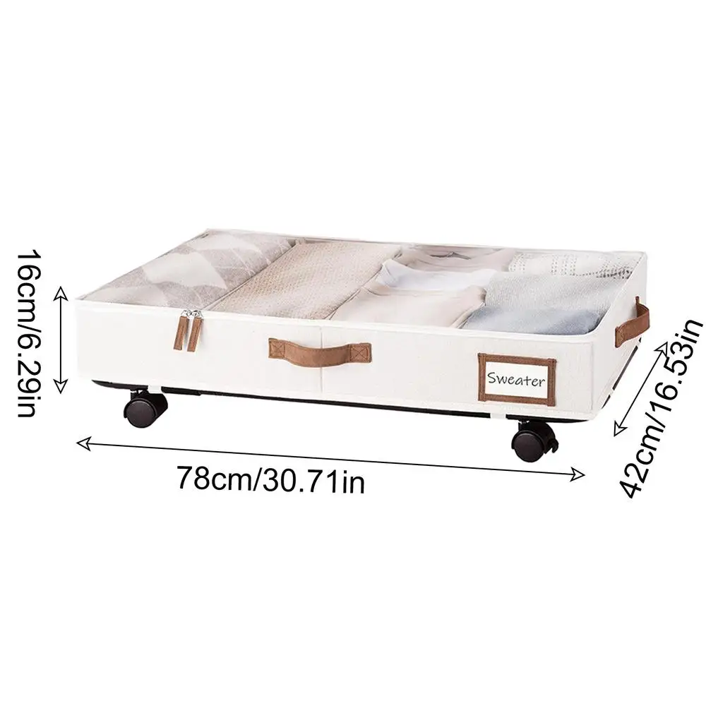 Contenitore Sotto Il Letto Con Ruote: Organizer Per Scarpe E Vestiti - 3