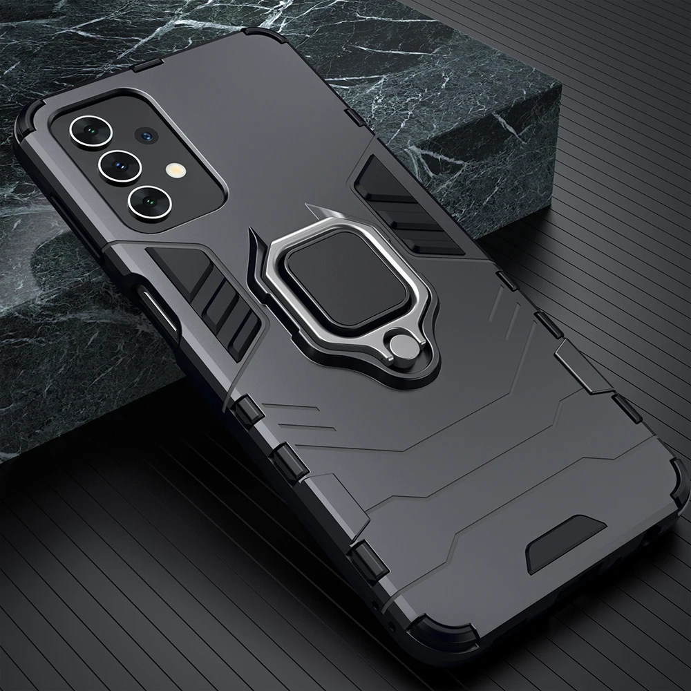Shockproof Magnetic Ring Holder Stand Armour Phone Case