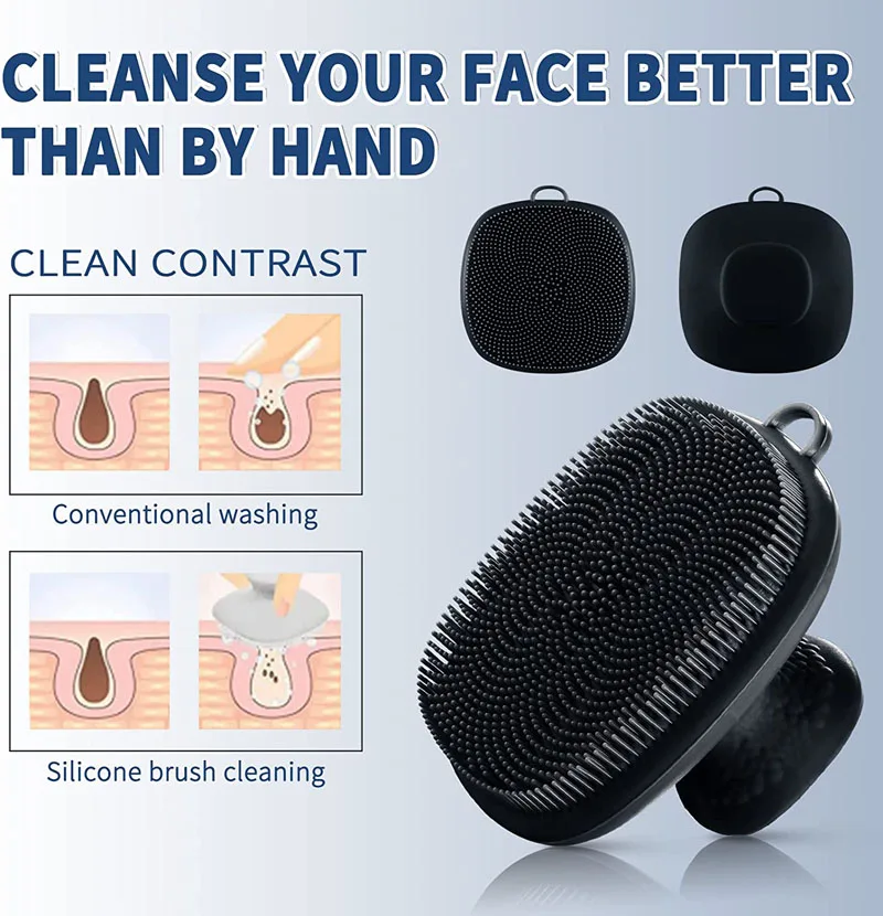 S6f7fc72c3cbf4428a6e0503556d0979bK Silicone Face Scrubber for Men and Women Facial Cleansing Brush Silicone Face Wash Brush Manual Cleansing Skin Care Face Brushes