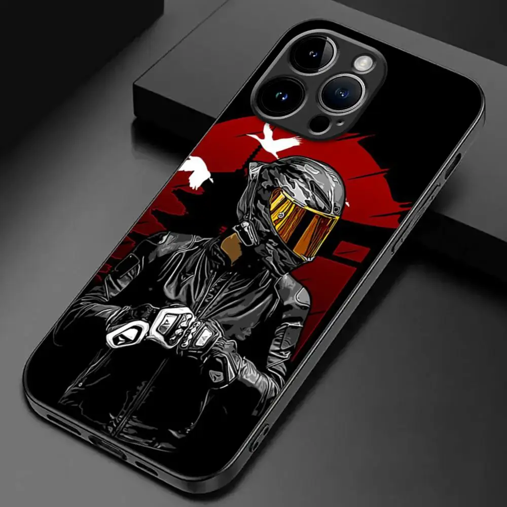 M-Motocross sports cars Phone Case For iPhone 15 14 13 12 11 X XR XS XSMAX 8 7 Plus Mini Pro Max Soft Black Phone Cover