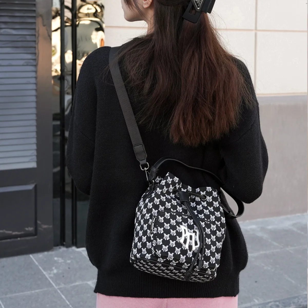 PNJ Manchurian messenger bag women's casual 2024 new fashion shoulder bag fresh trend satchel nylon