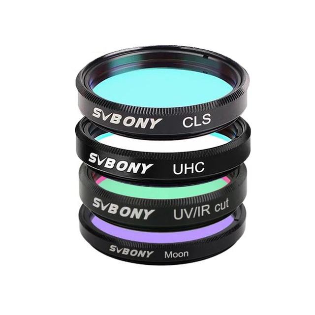 SVBONY Telescope Filter 1.25'' UHC+CLS+Moon+UV/IR Cut Filters Set for ...