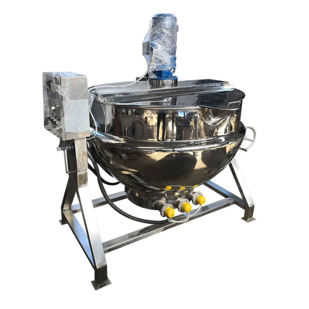 

Electric Gas Heating Jacketed Kettle With Agitator/Industrial Jam Sauce Paste Cooking Machine/Chicken Meat Cooking Pot