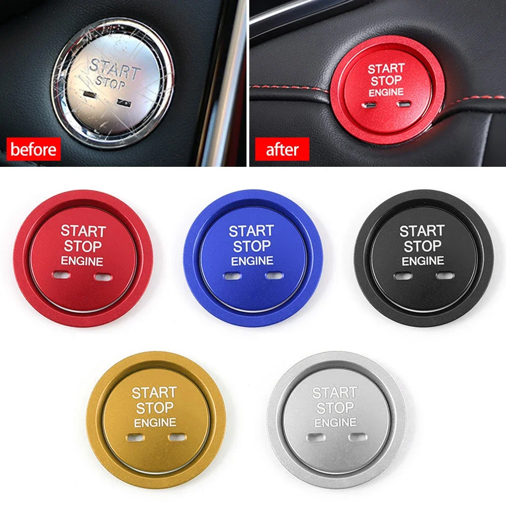 One Button Start Decoration Sticker Automobile Engine Start Stop Switch Button Decorative Cover Sticker for 17-21 MG 6 5 ZS HS