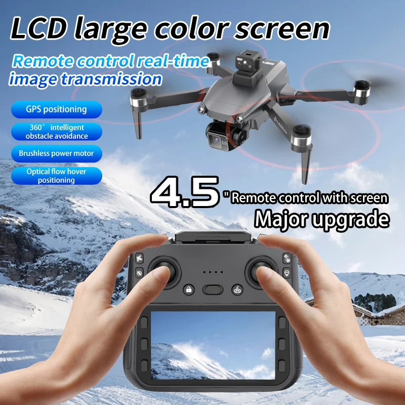 L600 PRO MAX GPS Drone 8K Professional HD Camera 3-Axis Gimbal Brushless Obstacle Avoidance Large Screen FPV Dron RC Quadcopter