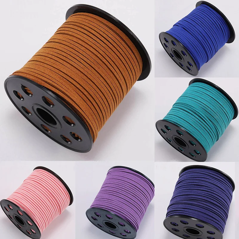 10m/R 2.5mm Rope Flat Faux Suede Braided Cord RopeThread/wire for Bracelet Diy Jewelry Handmade String Needlework Supplies images - 6