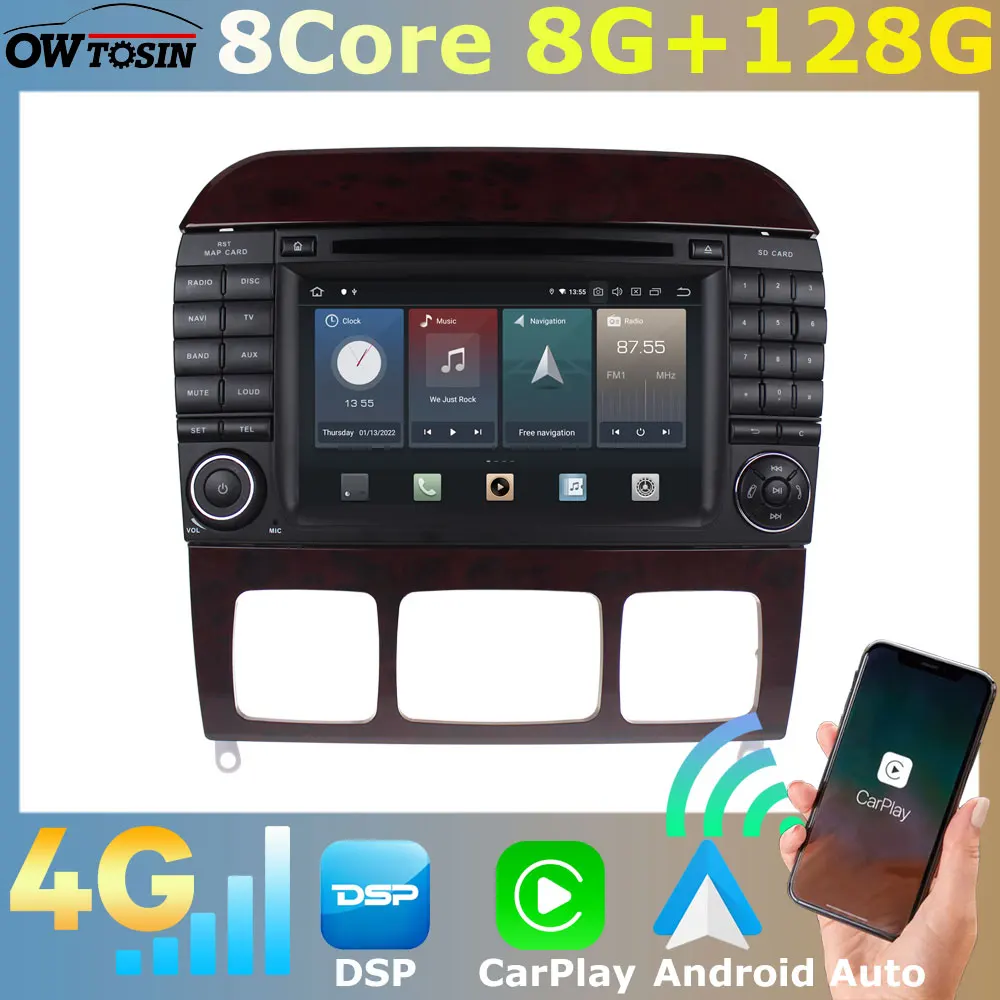 4g Lte Qualcomm Cpu 8g 128g Android 11 Car Dvd For Mercedes Benz S Cl Class W2 W215 S400 S500 Gps Radio Carplay Dsp Head Unit Aliexpress