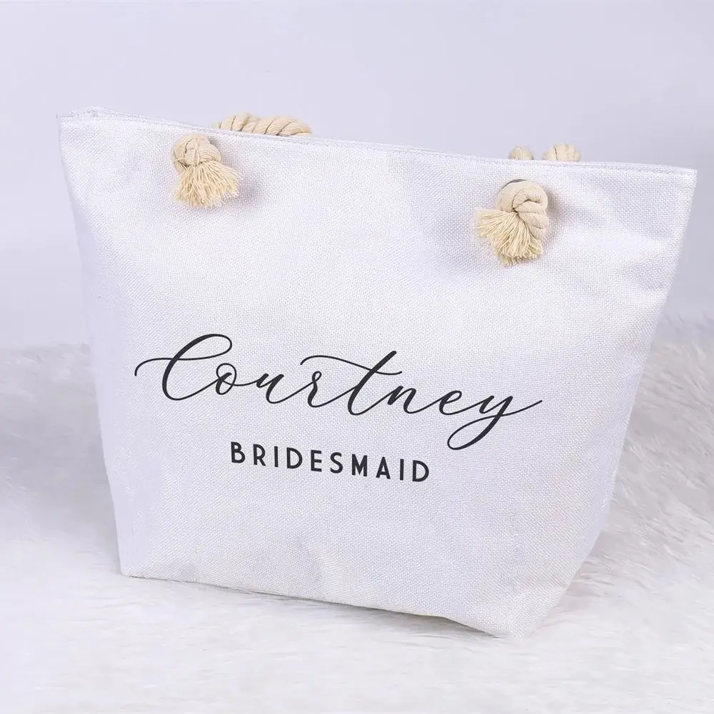

Холщовые сумки-тоуты для подружки невесты, большие маленькие сумочки с именем, подарок на день матери, пляжный тоут, девичник Вечеринка свадьба Favors, сумка для приветствия