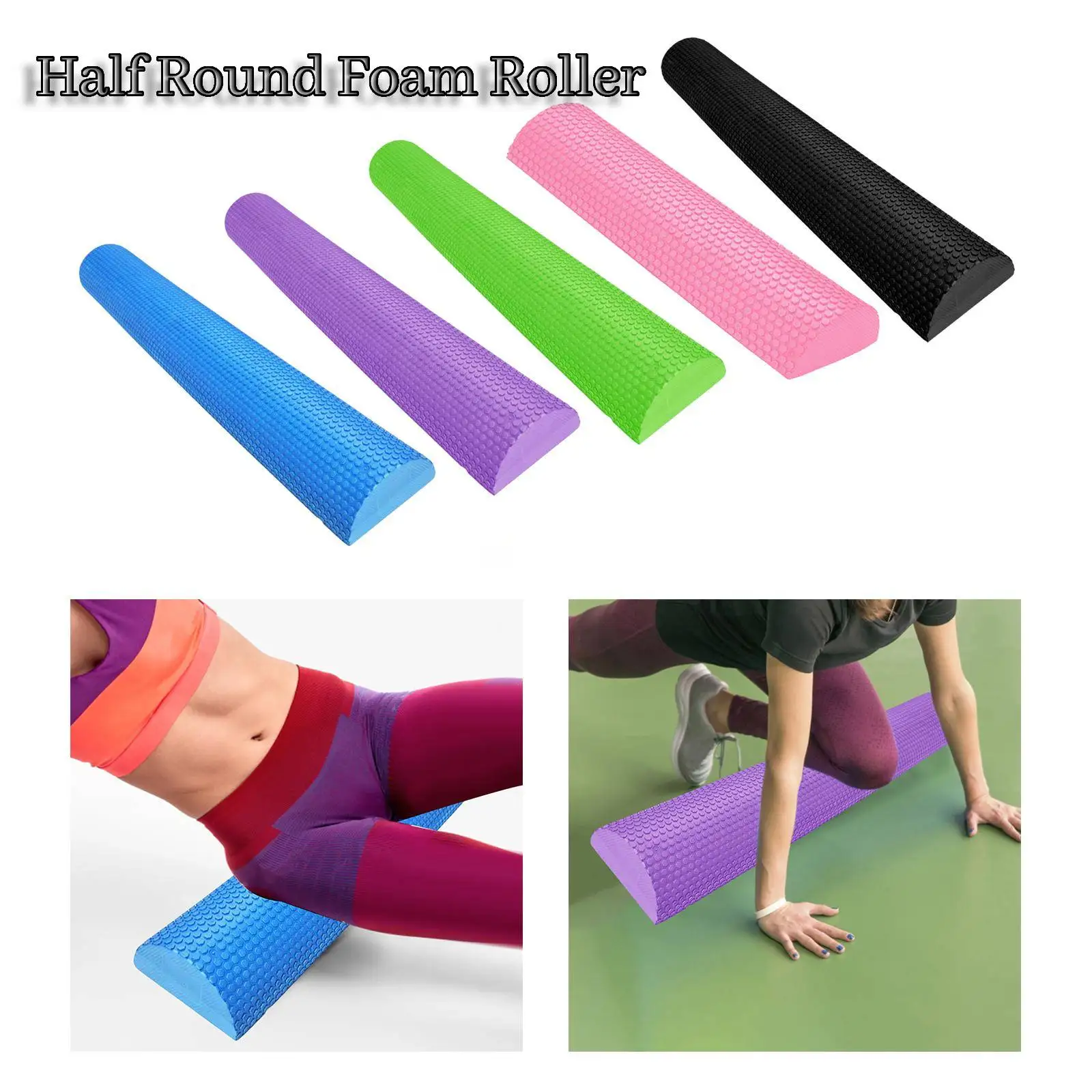 

Semicircle Yoga Column Roller Foam Roller Massage Balance Trainer Tool Muscle Roller for Fitness Training Pilates Exercise Yoga