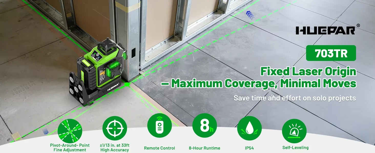 703TR Laser Level 3D 12 Lines Self Leveling for Construction Outdoor With Fixed