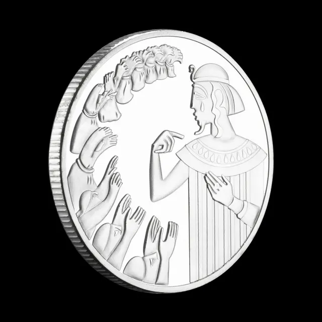 Biblia Történet Érme Gyűjthető Ezüstözött Szuvenír Izrael Történelem Kollekció Művészeti Kreatív Ajándék Megemlékező - Image 6