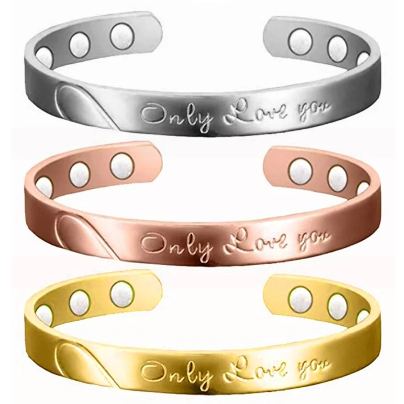 Magnetic Bracelet Magnetic Adjustable Cuff Bracelet Healing Bio Therapy Arthritis Pain Relief Bangle Unisex Fashion Accessories Bracelets Jewelry