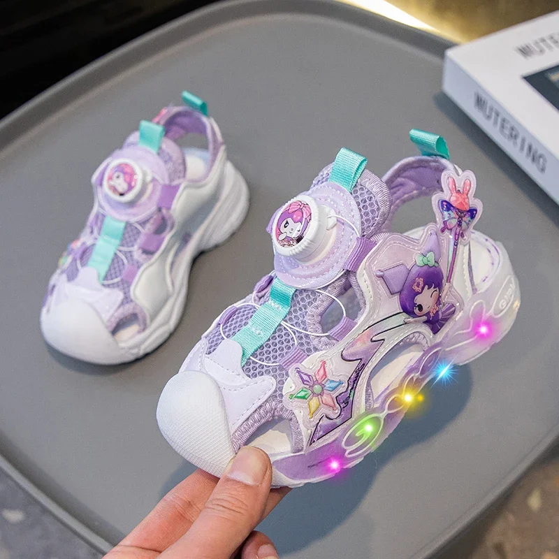 Summer Baby Sport Sandals Toddler Infant Sneakers Kids Summer LED Sandals Boy Sport Luminous Shoes Girl Sneakers Size 23-32
