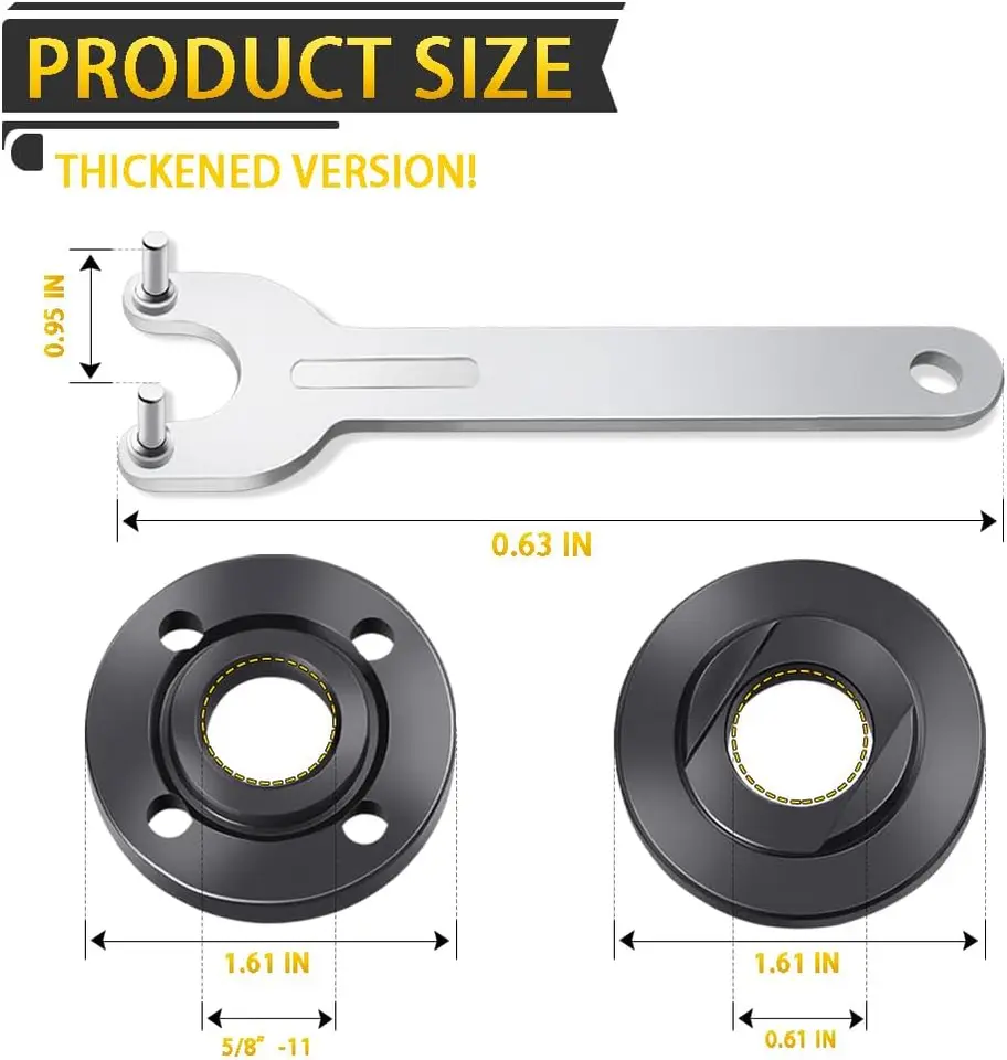 Flangia E Dado Di Bloccaggio Per Smerigliatrice Angolare - Filettatura M14, Metallico - Foto 11