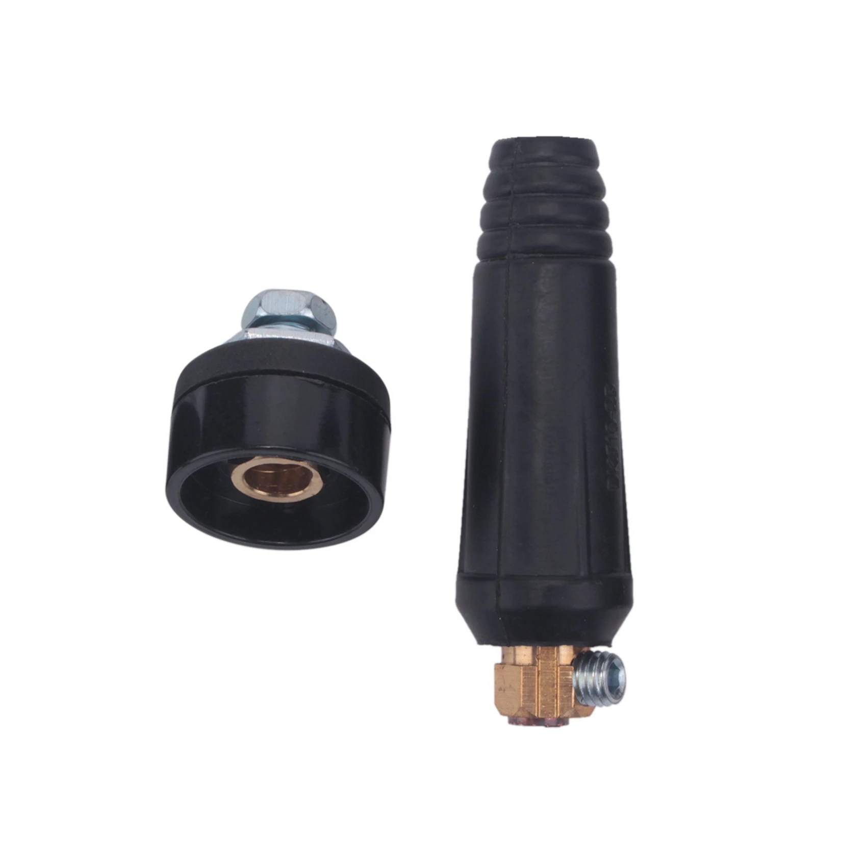 1 Set of Black European Style Electric Welding Machine Cable Connector DKJ 10-25 Quick Connector Plug Socket