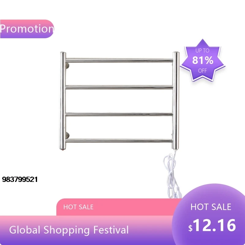 ราวแขวนผ้าเช็ดตัวแบบติดผนังไฟฟ้า IP56 ปี 1842  ทำจากสแตนเลส 304 ดีไซน์ทันสมัย รูปทรงสี่เหลี่ยม 1