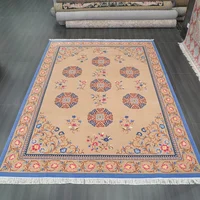 244x335cm Luxury Chinese Rug Silk Wool Carpets Art Decor Vintage Handmade Tibetan Carpet for Villas Mansions Bedroom Living Room 2