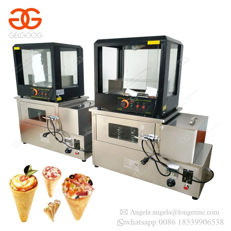 Manual Small Stainless Steel Electric Maquina De Fazer Pizza Cone Baking Making Wafer Kono Pizza Cone Machine
