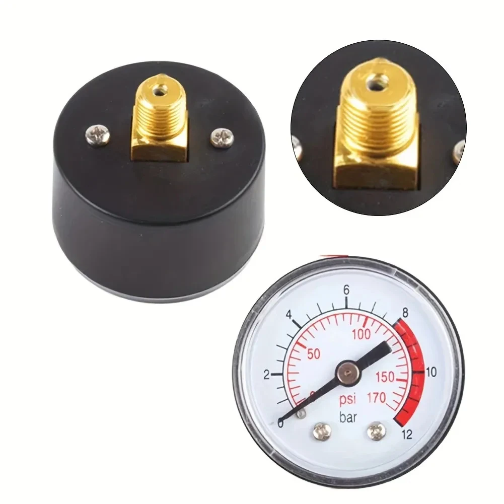 1pc Air Compressor Pressure Gauge 0-12Bar 0-170PSI Hydraulic Fluid Measuring thumbnail 4